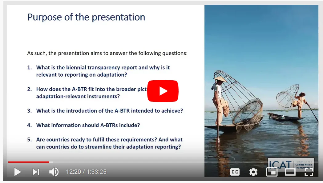 Webinar recording now available: Reporting adaptation through the BTR